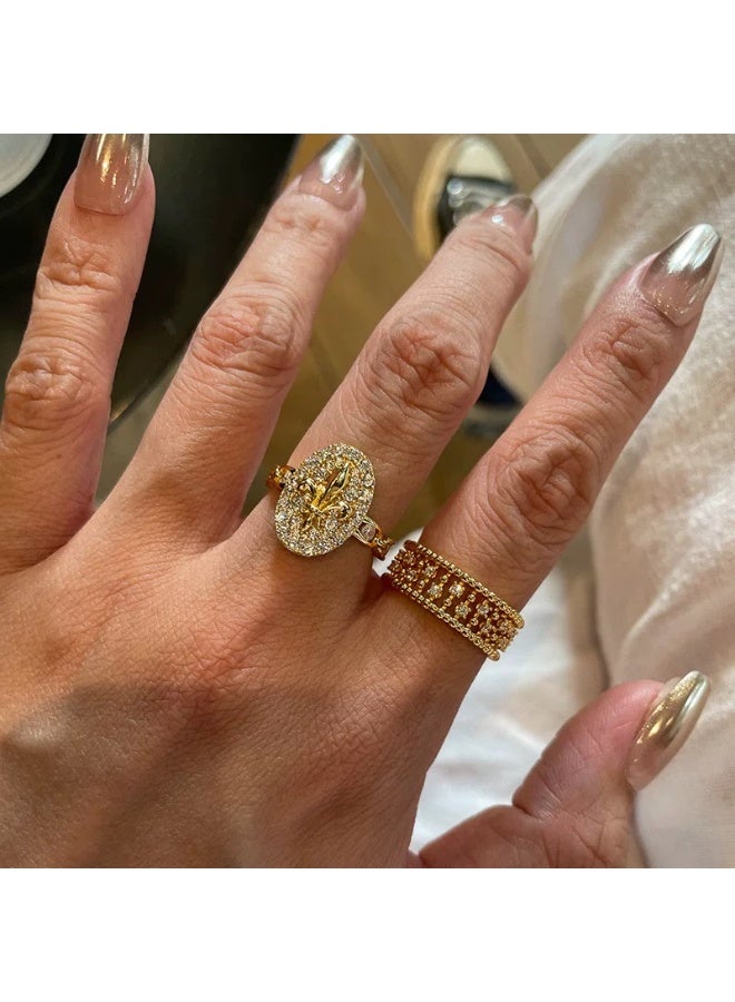 Sellcy Luxury 3-Piece Crystal Stackable Ring Set - Image 2